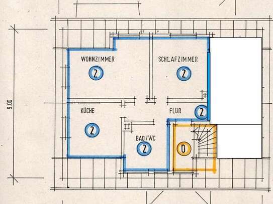 Nachmieter gesucht! Gepflegte, sonnige, ruhige und zentral liegende 2-Raum-DG-Wohnung mit EBK