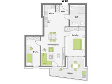 Betreutes Wohnen | 3-Zimmerwohnung 1. Obergeschoss