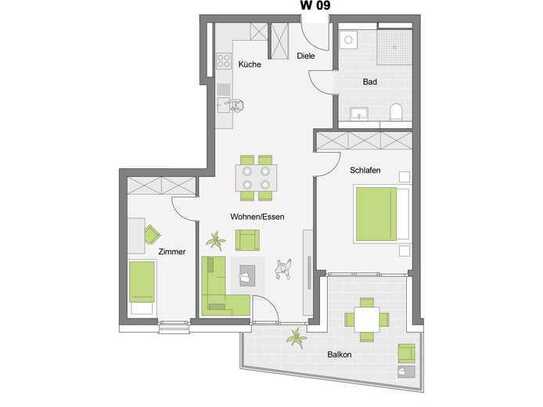 Betreutes Wohnen | 3-Zimmerwohnung 1. Obergeschoss