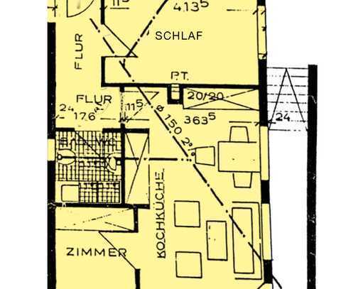 Helle 2,5-Raum-Wohnung für Pendler