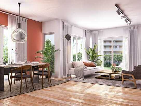 Großzügiges Wohnen in prominenter Lage: Herrliche 3-Zimmer-Wohnung mit Terrasse und Garten