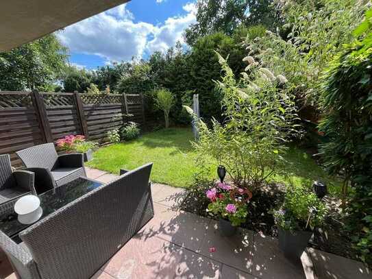 Sonnen-Terrasse mit Blick ins Grüne