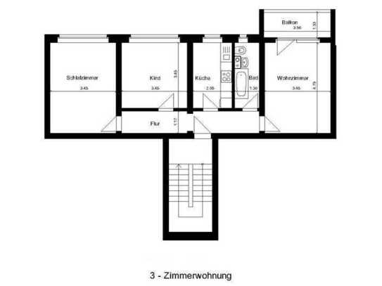 Großzügige 3 Zimmer Wohnung zu vermieten