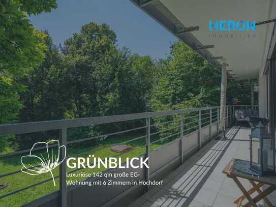 GRÜNBLICK - Luxuriöse 142 qm große EG-Wohnung mit 6 Zimmern in Hochdorf