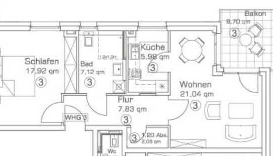 Seniorenwohnung: 2,5 Zimmer-Wohnung mit Balkon in Uhldingen-Mühlhofen