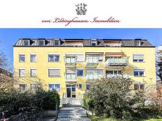 ☀️🌳 FAMILIENTRAUM: Dachgeschosswohnung mit 5 Zimmern, Loggia und TG-Platz am Englischen Garten 🌳☀️