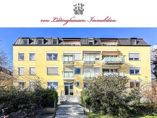 ☀️🌳 Familientraum: Dachgeschosswohnung mit 5 Zimmern, Loggia und TG-Platz am Englischen Garten 🌳☀️