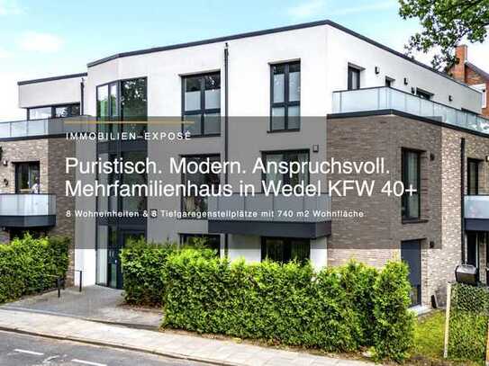 Architektonisch beeindruckendes Mehrfamilienhaus in Wedel *KFW 40+*Neuwertig