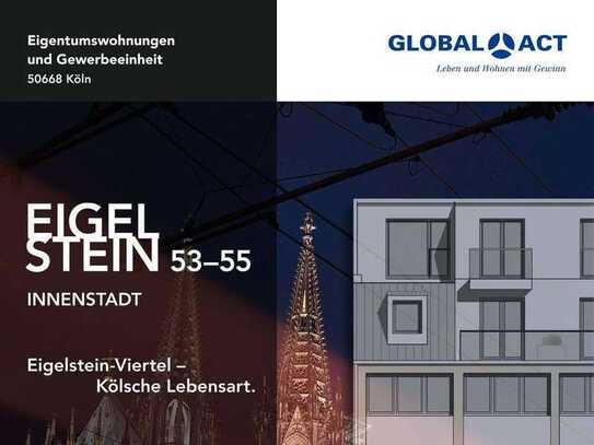 Leben am Eigelstein! Energieeffiziente 2-Zimmer Wohnung mit Balkon - Eigelstein 53-55 / WE 2