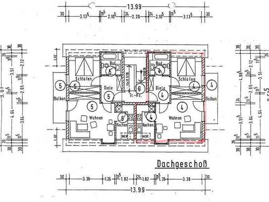 Vollständig renovierte 2-Raum-Wohnung mit Balkon und Einbauküche in Dinkelscherben