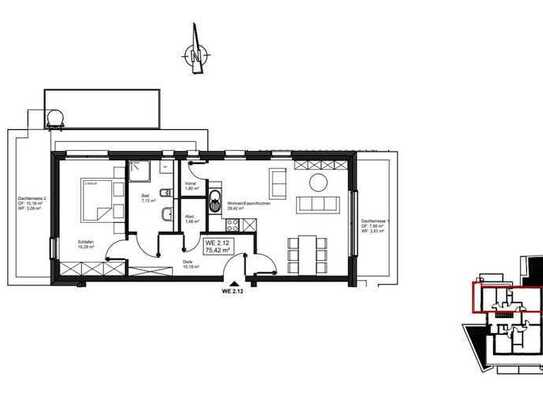 Moderne zwei Zimmer Wohnung - Whg. Nr. 2.12