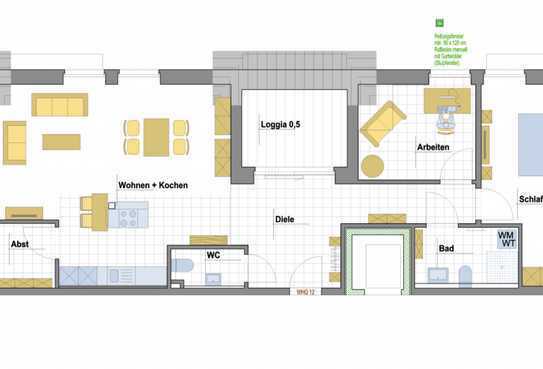 Attraktive 3-Zimmer-DG-Wohnung mit Balkon und EBK in Hagen a. Tw.