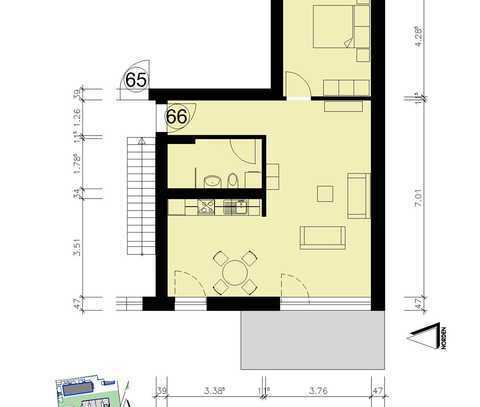 2 Zimmer-Wohnung in Heide