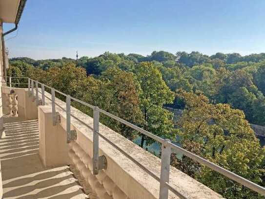 STOCK - Terrasse über der Isar | Altbau | Parkettboden