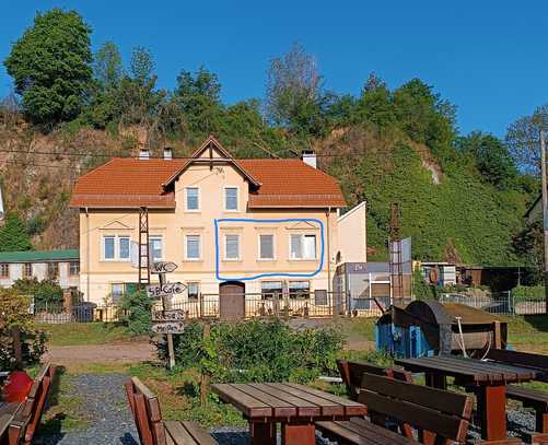 Ruhige Zweiraumwohnung mit Elbblick in der Nähe von Meißen