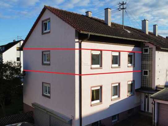 3,5 Zi.-Wohnung mit Balkon, EBK, Garage u. Garten in ruhiger Lage von Leutenbach