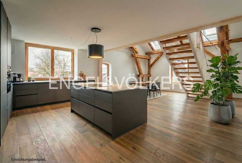                                                               Erstbezug auf historischem Gutshof &ndash; au&szlig;ergew&ouml;hnliche 4-Zimmer-Galeriewohnung                                                       in Karlsfeld (Dachau)