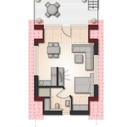 Ferienwohnung 100 m vom Strand, Balkon, EBK, Stellplatz, Neubaustandard