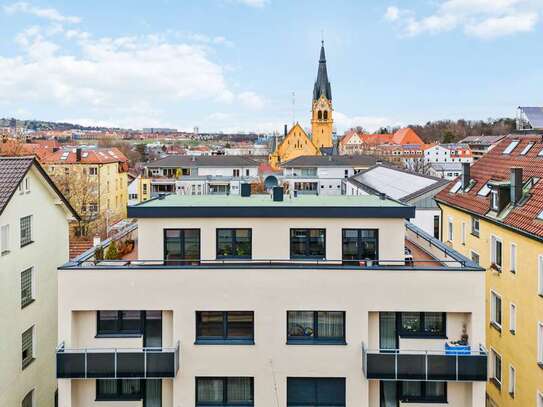 Stilvolles Penthouse-Apartment in Stuttgart-Bad Cannstatt: Dachterrasse & TG-Stellplatz nahe Carré