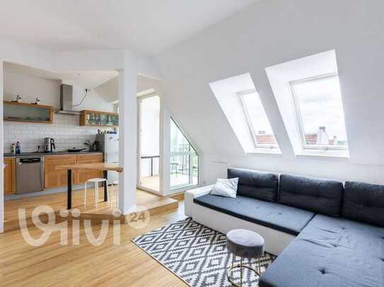 2-Zi.-DG-Wohnung nahe Kurt-Schumacher-Platz: 56 m², bezugsfrei, Loggia, hell, provisionsfrei