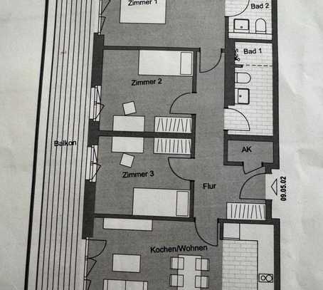 Nachmieter:in gesucht. Ab sofort. 2 Bäder & großer Balkon.