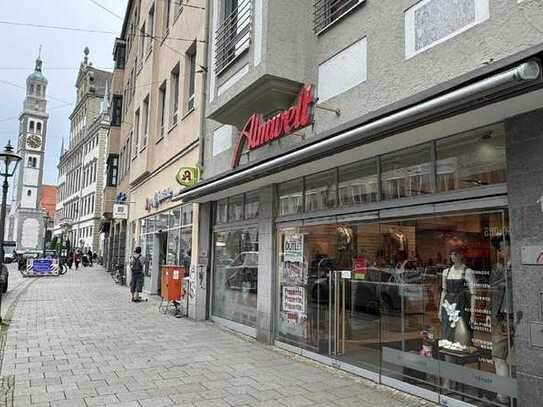 Ladengeschäft über 2 Ebenen mit jew. 174 m² Nfl. in Top-Lage nahe Rathausplatz in Augsburg