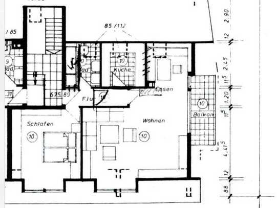 Modernisierte 2,5-Raum-Wohnung mit Balkon, Einbauküche, Kaminofen und Stellplatz in Freudenstadt