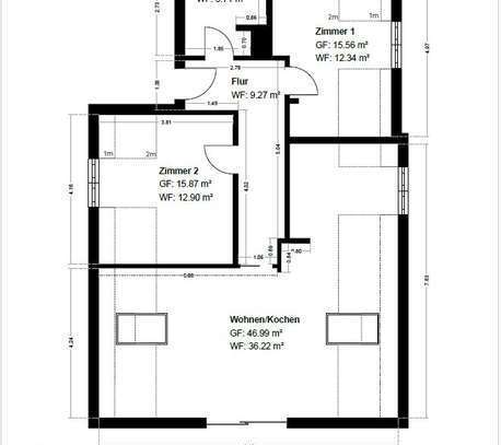 Erstbezug mit Balkon und Einbauküche: Stilvolle 3-Raum-DG-Wohnung mit geh. Innenausstattung