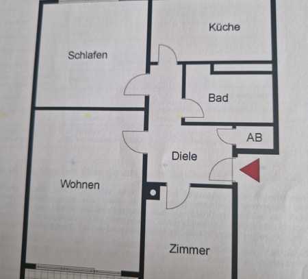 3-Zimmer-Wohnung mit Balkon und Einbauküche in Ettlingen