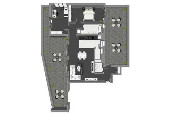 Exklusives 3-Zimmer-Penthouse – Zwei Sonnenterrassen & Design-Einbauküche inklusive!