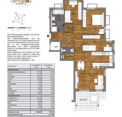 NEUBAU +++ 6 - Zi.- Wohnung mit Hobbyraum und großem Garten