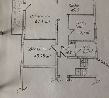 3 Zi. Wohnung mit großem Balkon- 98 m² - sehr ruhige Lage