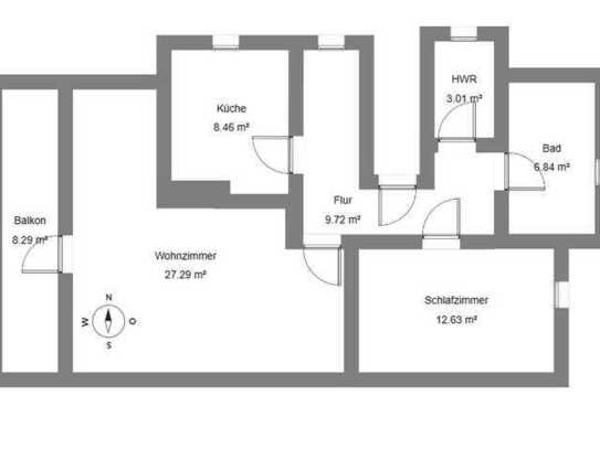 Schöne 2-Raum-Wohnung mit Balkon und EBK in Quickborn