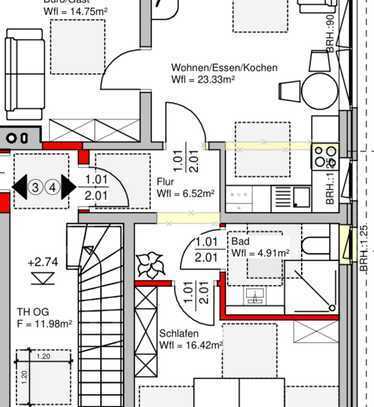 Erstbezug nach Sanierung: 3-Zimmer-Wohnung mit Balkon in Sonsbeck