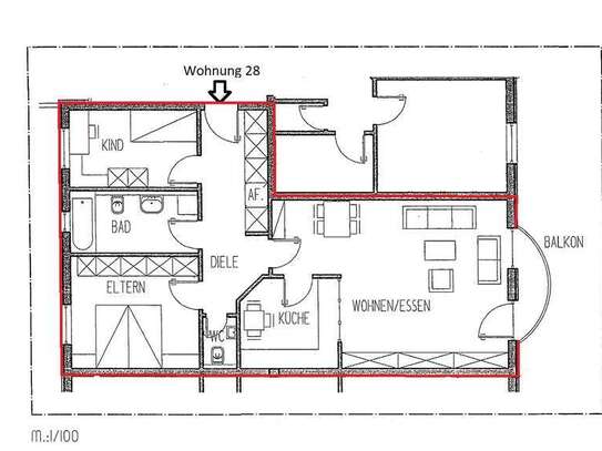 3-Zimmer-Wohnung in Güstrow (WE28)