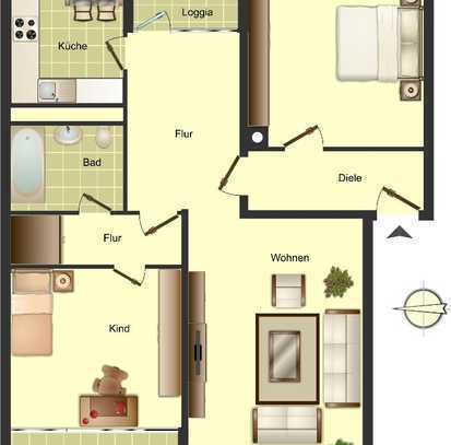 3-Zimmer-Wohnung in Ratingen West