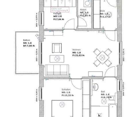 Fast wie neu: hochwertige 2-Zimmer-Wohnung mit Balkon und Einbauküche in Erding