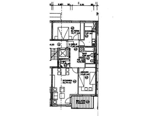 Ruhige 3-Zimmer-Wohnung mit Süd-Balkon in München Parkstadt Schwabing