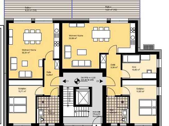 3-Zimmer Wohnung im EG