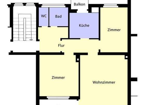 Exklusive, gepflegte 3-Raum-Hochparterre-Wohnung mit geh. Innenausstattung mit EBK in Hildesheim