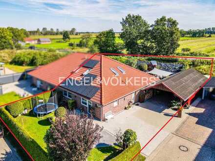 Moderne Doppelhaushälfte mit PV-Anlage im Bungalow-Stil!