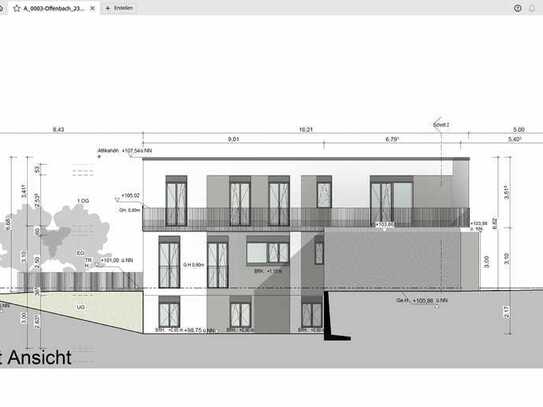 Baugrundstück inkl. Planung u. Baugenehmigung für ein Mehrfamilienhaus in top Lage. Provisionsfrei