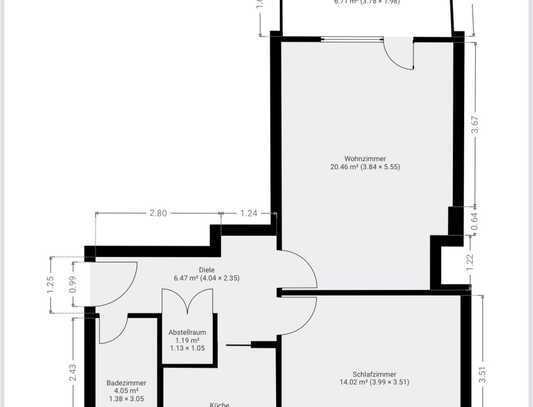 Erstbezug nach Renovierung: stilvolle 2-Zimmer-Wohnung mit Einbauküche und Balkon in Berlin