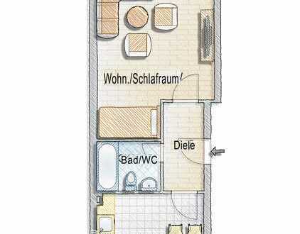 Klein-Appartement 41qm (auch für Studenten) Hürth-Fischenich mit KVB in 14 Minuten bis Unicenter