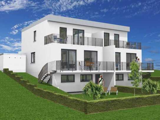 Moderne Neubau-Doppelhaushälfte in unverbaubarer Feldrandlage