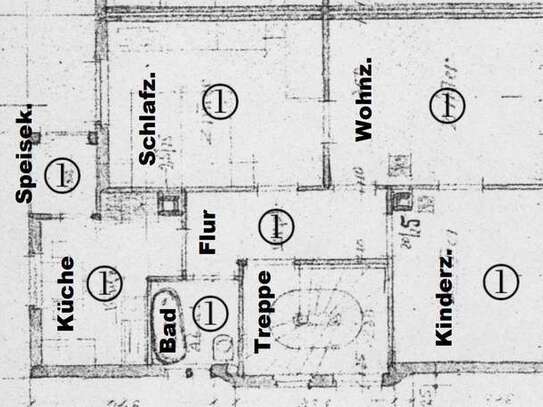 Wohngemscheinschaft 3-Zimmer-Hochparterre-Wohnung mit EBK