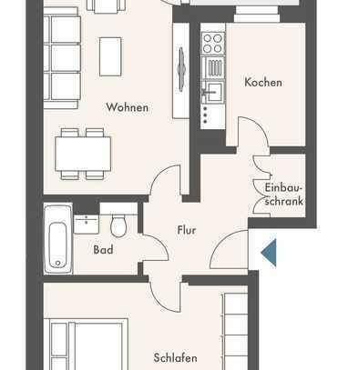 Erstbezug nach Sanierung mit Balkon: Exklusive 2-Zimmer-Wohnung in Fürstenfeldbruck (Provisionsfrei)