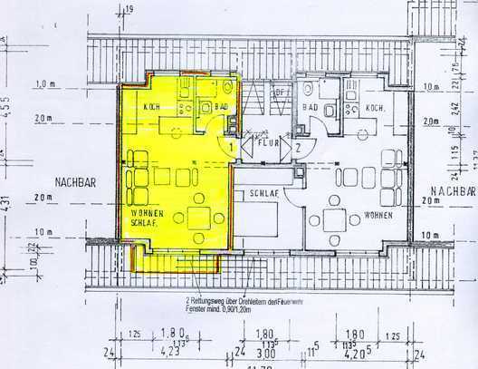 Geschmackvoll eingerichtete 1-Raum-DG-Wohnung mit Balkon in Mannheim-Sandhofen