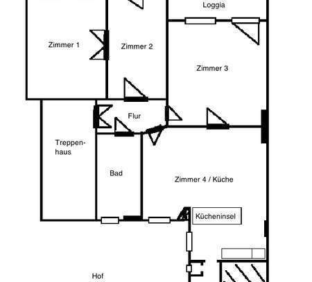 repräsentatives Jugendstilhaus, 3 Zimmer + offene Küche + 2 Balkone, teilgewerbliche Nutzung möglich