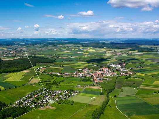 Baugrundstück, unverbaubarer Blick 60km weit, voll erschlossen und eingefasst, courtagefrei